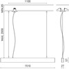 Pakabinamas šviestuvas 35W LED pakabinamas linijinis šviestuvas LINE SUSP D&I, juodas, 3000K, šviečia į viršų ir į apačią
