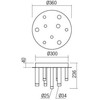 Lubinis šviestuvas 35W LED paviršinis šviestuvas MADISON, vario sp., 3000K, 01-2040