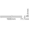 35W TRUSYS linijinių šviestuvų sistemos šviestuvas FLEX EMERGENCY VERY NARROW, baltas, 6500K
