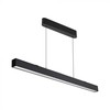 Pakabinamas šviestuvas V-tac 40W LED pakabinamas linijinis šviestuvas, juodas, 3000/4000/6400K