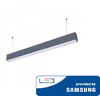 Pakabinamas šviestuvas V-tac 40W LED pakabinamas linijinis šviestuvas, juodas, 6400K