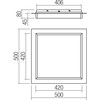 Lubinis šviestuvas 40W LED paviršinis šviestuvas PERIMETRO, juodas, 3000/4000/6500K