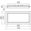 Lubinis šviestuvas 40W LED paviršinis šviestuvas PERIMETRO, matinės aukso sp., 3000/4000/6500K