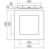 Lubinis šviestuvas 40W LED paviršinis šviestuvas TATAMI, juodas, 3000/4000/6500K