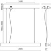 Pakabinamas šviestuvas 41W LED pakabinamas linijinis šviestuvas LINE SUSP D&I, juodas, 3000K, šviečia į viršų ir į apačią