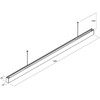 Pakabinamas šviestuvas 60W LED paviršinis/pakabinamas linijinis šviestuvas XUNO SYSTEM, baltas, 4000K, IP40