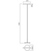 8,3W LED pastatomas šviestuvas PRAXI, juodos/nikelio sp., 3000K, dimeriuojamas, 01-3720