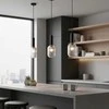 Italux Pakabinamas šviestuvas PND-5588-1M-BK+CL