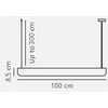Nordlux Pakabinamas šviestuvas BEAU 100, S14S, juodas, su 15W S14S LED lempa