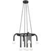 Pakabinamas šviestuvas DELORI, 8xG9, juodos/baltos sp., 4324600