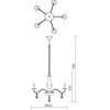 Pakabinamas šviestuvas FABIOLA, E14, sendinto žalvario sp.