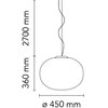 Pakabinamas šviestuvas GLO-BALL SUSPENSION 2, E27, baltas