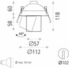 Įleidžiamas šviestuvas GINA, GU10, baltas, E3874080B