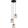 Italux Pakabinamas šviestuvas Kalula PND-78901-3A-BK+AMB