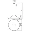 Pakabinamas šviestuvas KONOS, E27, juodas, 01-3033