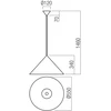 Pakabinamas šviestuvas KONOS, E27, sendinto vario sp., 55cm, 01-4620