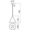 Pakabinamas šviestuvas KONOS, E27, žalias, 01-3024