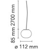 Pakabinamas šviestuvas MINI GLO-BALL SUSPENSION, G9, baltas