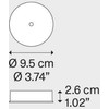 Pakabinamo šviestuvo laikiklis SINGLE MINI, chromo sp., 95mm diametro