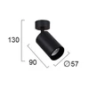 Pakabinamas šviestuvas Bikuvalt Paviršinis šviestuvas STAGE CFL/LED lemputėms, GU10, juodas, 4224701