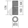 Lubinis šviestuvas Paviršinis šviestuvas DELPHI, GU10, baltas, 01-2556