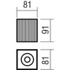 Lubinis šviestuvas Paviršinis šviestuvas DELPHI, GU10, juodas, 01-3409