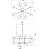 Pakabinamas šviestuvas PLATO, G9, matinės aukso/baltos sp., 01-2735