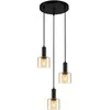 Italux Pakabinamas šviestuvas Santia PND-65342-3A-BK+AMB