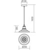 Pakabinamas šviestuvas SPINNER, E27, sendinto vario/juodas