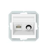 Harry Potter Palydovinės antenos ir kompiuterio lizdas QUADRUM QR 1000, SAT+RJ45, be rėmelio, baltas