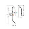 Papildomas profilis, skirtas SKIRT10 profilio montavimui, baltas, 3m