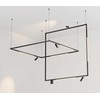 Paviršinio magnetinės sistemos ZAMBELIS MAGNETIC 5MM bėgelio X formos sujungimas, matinės juodos sp., 48V, 2515