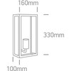 Paviršinis fasado šviestuvas, E27, juodas, 67406A/B