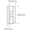 Paviršinis fasado šviestuvas, E27, juodas, 67406B/B