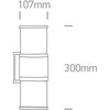 Paviršinis fasado šviestuvas, E27, pilkas, 67098/G