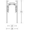 Paviršinis lenktas magnetinis bėgelis ZAMBELIS, juodas, 1200mm diametro, 22102