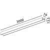 Paviršinis magnetinės sistemos bėgelis MINI_LINE 42 S, 42V, baltas, 3m
