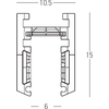 Paviršinis magnetinės sistemos ZAMBELIS MAGNETIC 6MM bėgelis, 24V, žalvario sp., 2m, 25231