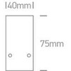 Paviršinis magnetinių sistemų bėgelis MAXI, baltas, 2m, 42002/W