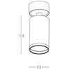 Lubinis šviestuvas Paviršinis pakreipiamas šviestuvas, GU10, baltas, S123