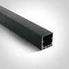 Paviršinis profilis, juodas, 2m, komplektuojamas su juodu difuzoriumi ir užbaigimais, 25mm LED juostai, 7912/B/B
