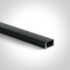 Paviršinis profilis, juodas, 2m, komplektuojamas su juodu difuzoriumi, laikikliais ir užbaigimais, 12mm LED juostai, 7902/B/B