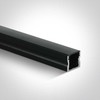Paviršinis profilis, juodas, 2m, komplektuojamas su juodu difuzoriumi, laikikliais ir užbaigimais, 12mm LED juostai, 7904/B/B