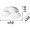 Bikuvalt Ideal Lux Lubinis šviestuvas Ninfea Pl3 Bianco
