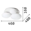 Bikuvalt Ideal Lux Lubinis šviestuvas Ninfea Pl3 Bianco