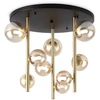 Lubinis šviestuvas Ideal Lux Paviršinis šviestuvas PERLAGE, G9, juodos/žalvario/gintaro sp., 328409