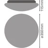 Lubinis šviestuvas Osram Plafonas CIRCULAR 350, su judesio davikliu 18 W 4000 K IP44 WT