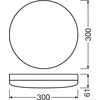 Sieninis šviestuvas Osram <p>Lubų ašis COMPACT IK10 24 W 3000 K IP65 WT</p>