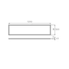 Rėmelis LED panelei 120x30cm, paviršinio montavimo, baltas
