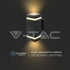 V-tac Sieninis lauko šviestuvas, E27, juodas, IP44